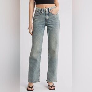 Good American Light Blue Straight Leg Jeans Blue690